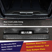 Rear Bumper Protector Threshold Plate Cover Sill Trim For Mercedes Benz Metris Valente Vito Viano V-Class W447 2016 2017 2018 2024 - buy cheap