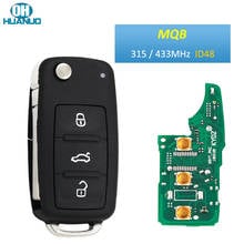 MQB-llave de coche HU66, sistema de 3 botones, 315MHz, 433MHz, con Chip ID48, plegable, inteligente, modificado 2024 - compra barato