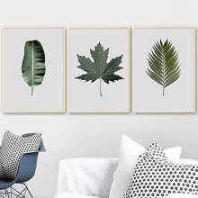 Tropical Plant Green Leaf Wall Art Canvas Poster Nordic Minimalist Print Painting Wall Picture for Living Room Home Decoration 2024 - buy cheap