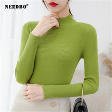 Turtleneck Sweater Women Long Sleeves Women Sweater Pullover Sweater Sexy Elastic Bodycon Pull Femme Women's Knitted Sweaters 2024 - buy cheap