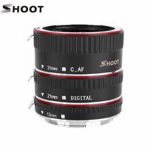 SHOOT Red Metal TTL Auto Focus Macro Extension Tube Ring for Canon 600D 550D 200D 800D EOS EF EF-S 6D for Canon Camera Accessory 2024 - buy cheap