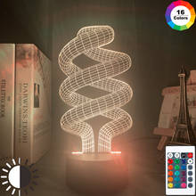 Крутая 3d иллюзия голограмма светодиодная Ночная лампа сенсорный цветной светильник гостиной Декор Прямая поставка Детский Светильник 2024 - купить недорого