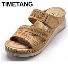 TIMETANG Woman Shoes Leisure Platform Casual Flats Sandals Female Fashion Thick Bottom Sandals Lady Shoes Fashion 2021New Summer 2024 - buy cheap