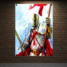 Knights Templar Armor Banners Flags Wall Sticker Crusader Posters Tapestry Living Room Decoration Canvas Painting Wall Hanging 5 2024 - buy cheap