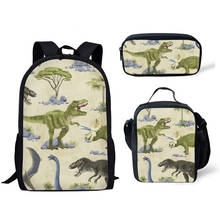 Dino School Backpack for Kids 3pcs School Bags Set Tyrannosaurus Rex Dinosaur Schoolbag Children Primary School Bag Boys 2024 - buy cheap