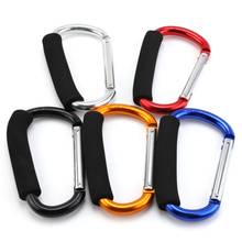 Large D-shape Aluminum Alloy Carabiner Quick-release Soft Handle  Hook Camping Buckle Hook Outdoor Keychain Carabiner Clip 2024 - buy cheap