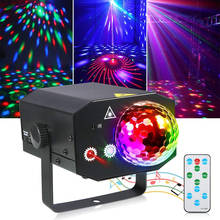 16 Patterns LED Disco Light Christmas Laser Projector Party Light Sound Activated RGB Stage Light for Home DJ Halloween Show 2024 - buy cheap