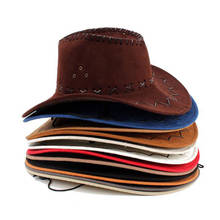 Unisex Men&Women's Cowboy Hat For Gentleman Casual Travel Fancy Party Male Female Cowgirl Hats Cap Wide Brim Solid Color Caps 2024 - buy cheap
