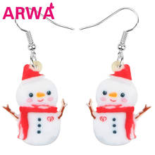 Bonsny de acrílico sombrero de Navidad Anime pañuelo muñeco de nieve pendientes gota colgante decoración joyería para mujeres niñas adolescente niño regalo accesorio 2024 - compra barato