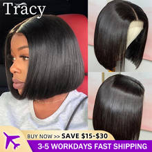 Straight Bob Human Hair Wigs 4X4 Lace Closure Bob Wig Straight Short Bob Front Wigs  Brazilian Remy Lace Frontal Human Hair Wigs 2024 - buy cheap