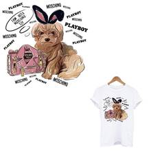 Fashion Dog Patch Iron On Heat Transfers For Clothes DIY A-level Washable T-shirt Hoodies Applique Patches On Clothes Decoration 2024 - buy cheap