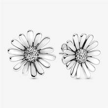 Pendientes de tuerca con diseño de Margarita para mujer, joyería de plata 2020, aretes de plata esterlina 925, novedad de 925 2024 - compra barato