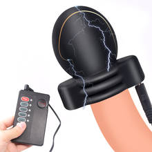 Penis Electro Stimulator Glans Trainer Male Masturbation Electric Shock Therapy Penis Massage Delay Training Medical Sex Toys 2024 - buy cheap