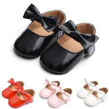 First Walkers Shoes For Toddler Kids Baby Girls Patent Leather Cute Bow Firstwalk Hook&loop Casual Shoes для новорожденных 2024 - buy cheap