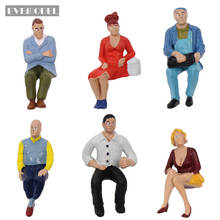 6pcs/12pcs G scale Model Figures 1:22.5-1:25 All Seated  Painted People Model Railway P2507 2024 - buy cheap
