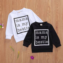 New Infant Kids Baby Girls Boys Tops Hoodie Long Sleeve Letter Print T-Shirts Casual Spring Autumn Tops Clothing 2024 - buy cheap