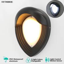 Luminária de parede led com sensor de movimento, ip65, à prova d'água, iluminação frontal, varanda, moderna, ambiente externo, iluminação de parede 2024 - compre barato