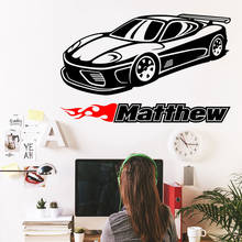 Car Wall Stickers Sports Racing Custom Name Vinyl Stickers Home Kids Room Decoration Customizable Name Wall Stickers  diy27 2024 - buy cheap