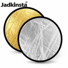 Jadkinsta-Reflector de fotografía 2 en 1 de 110cm, Reflector plegable con disco plateado y dorado, para contraste de Color 2024 - compra barato