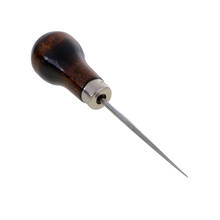 4,53 inch деревянная ручка прошитая кожа перфорации шитье Awl инструмент для ремонта царапин шило для кожаного изделия швейная фурнитура 2024 - купить недорого