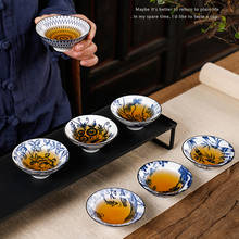 Retro Blue and White Porcelain Teacup Ceramic Personal Tea Cup Master Tea Bowl Kung Fu Set Tea Japanese Single Cups 40/50/75ml 2024 - buy cheap
