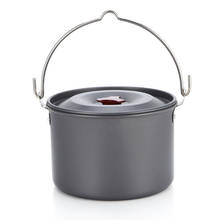 2020 new outdoor 4L camping hanging pot single pot camping picnic soup pot wild fishing pot soup pot 6-8 people 2024 - buy cheap