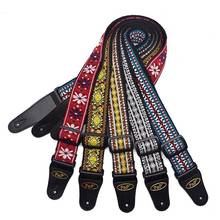 5 Colors Optional Vintage Flowers Stripes Guitar Strap with Woven Embroidery Fabrics for Guitar Bass 2024 - buy cheap