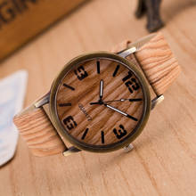 Reloj Mujer модные часы с натуральным деревом мужские часы женские кожаные аналоговые кварцевые часы с имитацией дерева женские часы Montre Femme 2024 - купить недорого