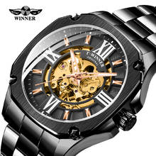 WINNER Fashion Men Automatic Mechanical Watch Men Stainless steel Skeleton Watch Male Business Wristwatch Relogio Masculino 2024 - buy cheap