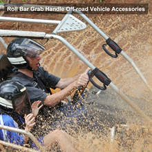 Barra de rolo pega utv buggy atv alça corda carro preto pegar passageiro corrimão banco traseiro braços fora de estrada acessórios do veículo 2024 - compre barato