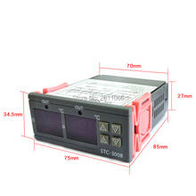Termostato com controle de temperatura digital duplo, termostato com relé outpurmoregulador, 12v 24v, 110-220v 2024 - compre barato