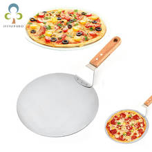 Espátula de pizza em aço inoxidável anti-escaldante, ferramenta de pastelaria para assar pedra de carvalho, acessórios de cozinha e pá de bolo, 1 peça, zxh 2024 - compre barato