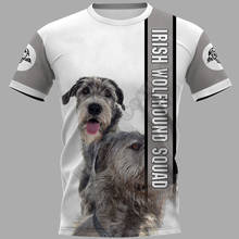 Irish Wolfhound 3D Printed t-shirt Harajuku Streetwear T shirts Funny Animal Men For Women Short Sleeve Drop Shipping 2024 - buy cheap