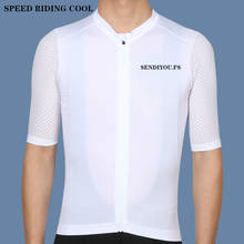 Camisa branca tridimensional leve equipe profissional de ciclismo homens mulheres manga camisa roupa de ciclismo motocross camisa de poliéster 2024 - compre barato