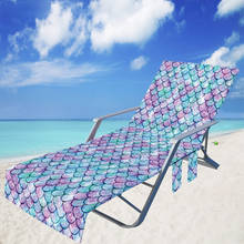 New Geometric Outdoor Microfiber Beach Chair Cover Up Towels Portable Swim Pool Bath Towel Sun Lounge Chair Blanket With Pockets 2024 - buy cheap