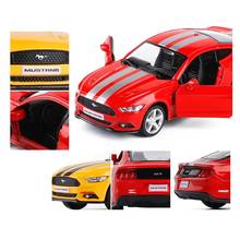 1:36 Scale Diecast Alloy Metal Luxury Sports Car For Ford Mustang GT Stripe Style Collection Model Pull Back Toys 2024 - buy cheap
