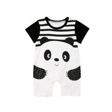 Pudcoco/Одежда для новорожденных мальчиков и девочек хлопковый комбинезон с рисунком панды, цельный комбинезон одежда для подвижных игр для детей от 0 до 3 лет 2024 - купить недорого