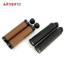 Litepro Grips Folding Bike MTB Retro Leather Bicycle Grip Comfortable non-slip Handle Grips 2024 - buy cheap