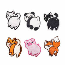 Adesivo bordado de animais fofos para rabo de cachorro, adesivos de desenho animado para decoração roupas de crianças 2024 - compre barato