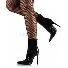 BERZIMER-Botines con cremallera lateral para mujer, Zapatos de tacón alto de aguja, charol negro, talla grande 38 39 47, 2020 2024 - compra barato