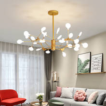 Nordic Rotatable Firefly Led Chandelier Lighting Living Room Gold Metal Led Pendant Chandeliers Lights Acrylic Led Hanging Lamp 2024 - buy cheap