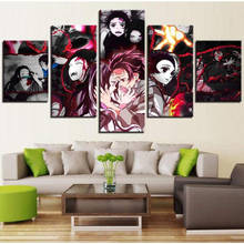 Arte de parede de lona anime, 5 peças, vampiro killer posteres e fotos, decoração moderna para casa quarto decoração de parede pinturas de parede 2024 - compre barato