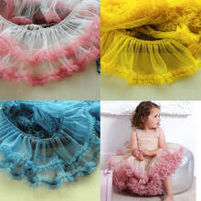 1meter 15cm Wide Ruffle Lace Trim Ribbon Pleated Fabric For Tutu Dress,Bubble Skirt, Doll Clothes DIY Crafts pick colors 2024 - buy cheap