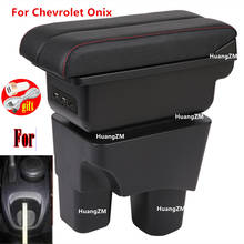 For Chevrolet Onix Armrest Box Car Central Armrest Interior Parts Retrofit parts Car Armrest Center Storage box with USB LED 2024 - buy cheap