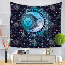 India Mandala Tapestry Wall Hanging Boho Wall Cloth Tapestries Psychedelic Tapestry Sun and Moon Mandala Wall Carpet Decor 2024 - buy cheap