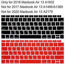Cubierta de teclado de estilo coreano para Macbook Air 13 A1932, protector de teclado de silicona, 2018, 2019 2024 - compra barato