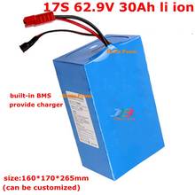 60v 62.9 v 30ah bateria de íon de lítio 30a descarga bateria com bms para 1500 w 2000 w veículo elétrico ebike + 3a carregador 2024 - compre barato