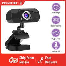 Webcam full hd 1080p com microfone, câmera para pc, vídeo, chamada, reuniões, mini usb 2024 - compre barato