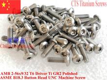 Titanium screws 2-56x9/32 Button Head Torx T6 Driver Ti GR2 Polished 50 pcs 2024 - buy cheap