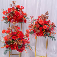 SPR 35cm red wedding table center flower ball artificial flore  centerpiece party home event backdrop flower decoration 2024 - купить недорого